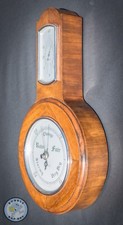 SMITHS CLOCKS Banjo Barometer /Thermometer Made In England Circa 1930's-40's