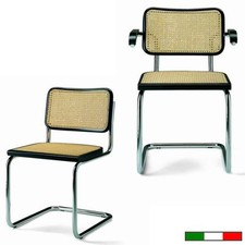Chair CESCA by M. B. with or without Armrests Black Edge - Made in Italy