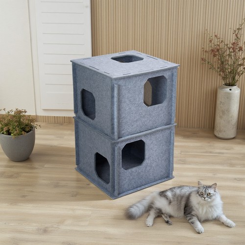 Tier stackable felt cat - 2,