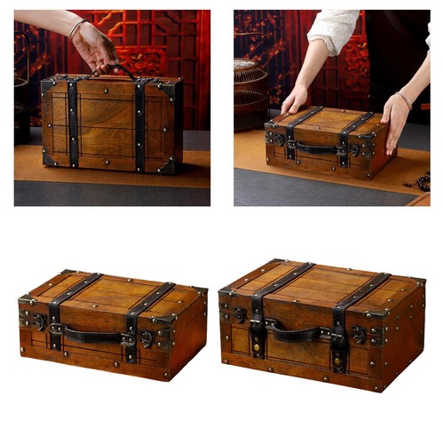 Vintage design wooden suitcase - wooden,