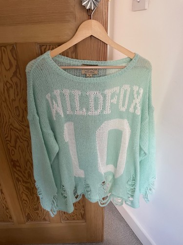 Wild fox distressed sweater - fox,