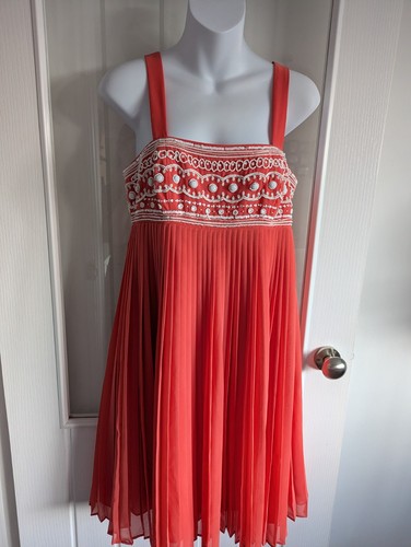 Monsoon coral pleated - coral,