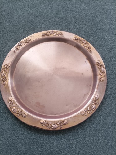 Vintage solid copper tray - copper, acr