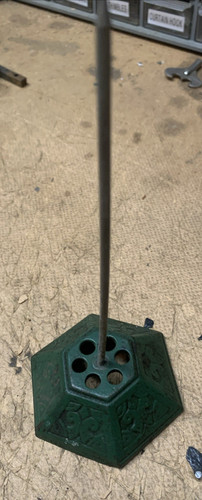 Vintage green base - cast, iron