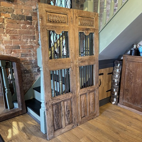 Pair vintage wooden door - pair,