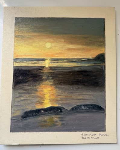 Original sunset oil - original, painting
