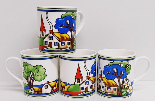 Village art deco mugs - mugs, 4