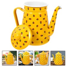 Yellow Enamel Coffee Pot
