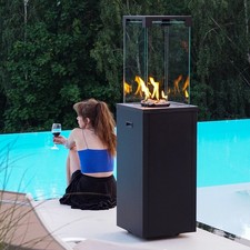 Kratki Gas heater PATIO LIGHT black