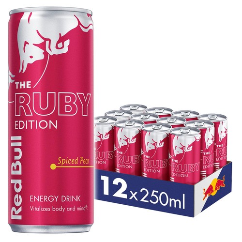 Red bull energy drink ruby - red,