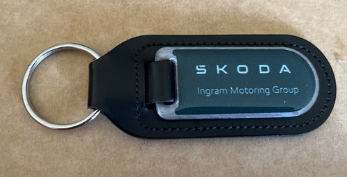 Skoda leather keyring - skoda,