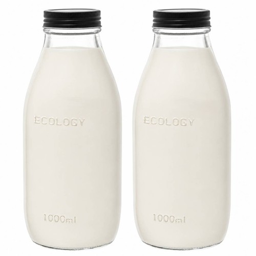 Vintage glass milk - milk, bottle