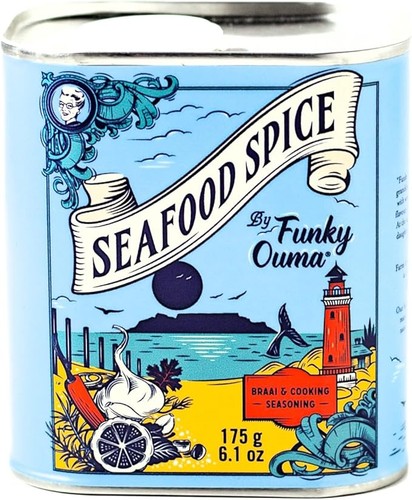 Funky ouma seafood spice tin - funky,