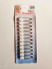 Baby Nappy Diaper Pins /White