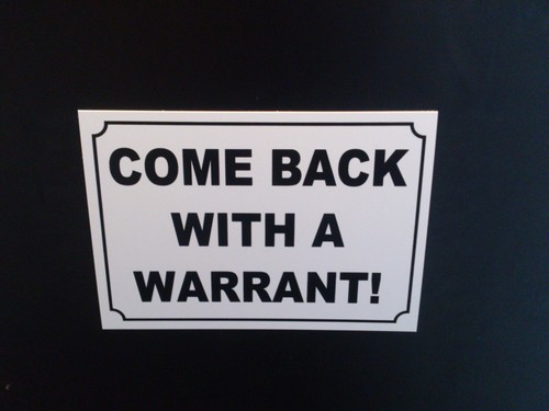 Funny door sign - sign, back