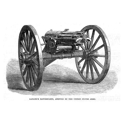 Gatling battery gun adopted - battery,