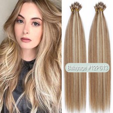 14"-24" 1G 8A Nano Ring Armenian/Indian 100% Remy Human Hair Extensions 50G/100G