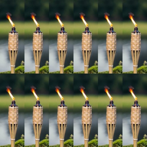 Pack bamboo tiki torch - bamboo,
