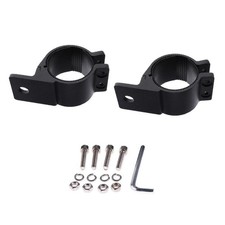 2x 40-81mm Tube Bull Roll Bar Antenna Spot Light Mount Bracket black/sliver