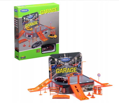 Welly garage gas station car - welly,