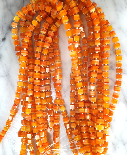 Square cube glass beads glazed - glass,