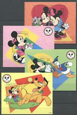 Walt Disney, Mickey, Minnie, Donald, Pluto - Maldives - 4 Bl. ** MNH 1998
