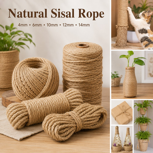 Natural sisal rope 4mm - rope,