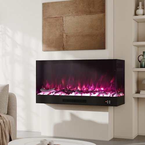 Electric fireplace suite - fireplace, media