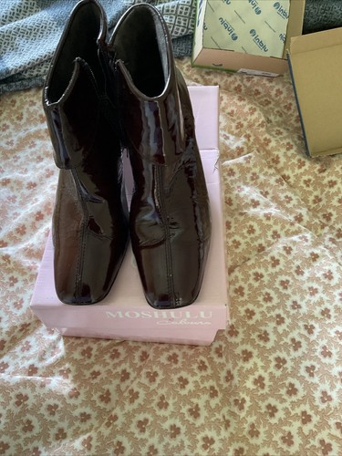 Maroon patent moshulu ankle - moshulu,