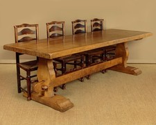Large Oak Refectory Dining Table