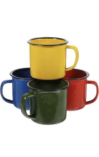 Enamel mugs set 56 inch - of,