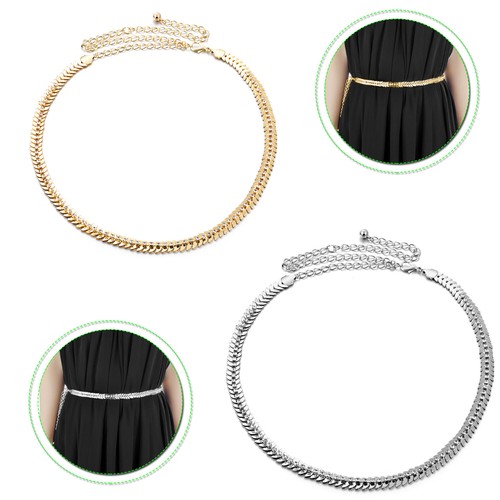 Women adjustable metal waist - women's,