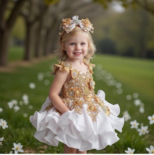 Girls white gold - white/gold, cupcake