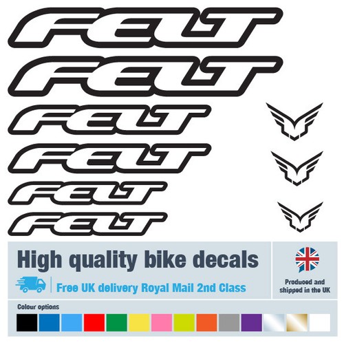 Felt bike decals labels - , with