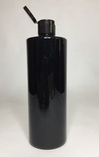 500ml PET Plastic Black Cylindrical Bottles And Black Flip Top Cap ANY AMOUNT