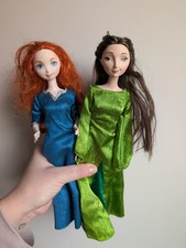 Disney Brave Merida Horse Riding Doll And Queen Elinor Doll Barbie Mattel Sized