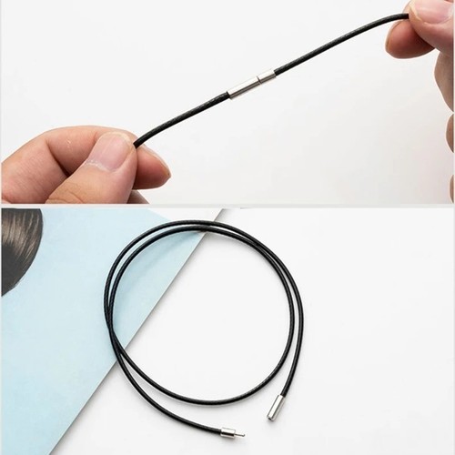 Black leather cord - cord, chain
