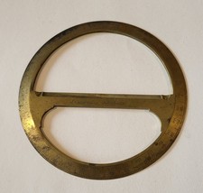 Antique J. Casartelli Manchester 360 brass protractor scientific/surveying tool