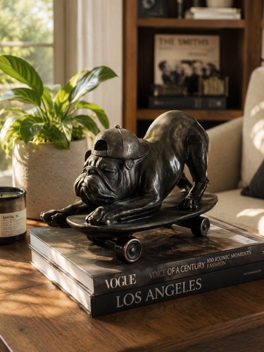 English bulldog statue - english,