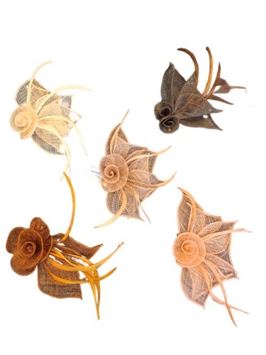 Fascinators feather flower - fascinators,