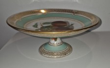 Continental French Sevres Porcelain Fruit Painted Comport Stand - Dated 1856 