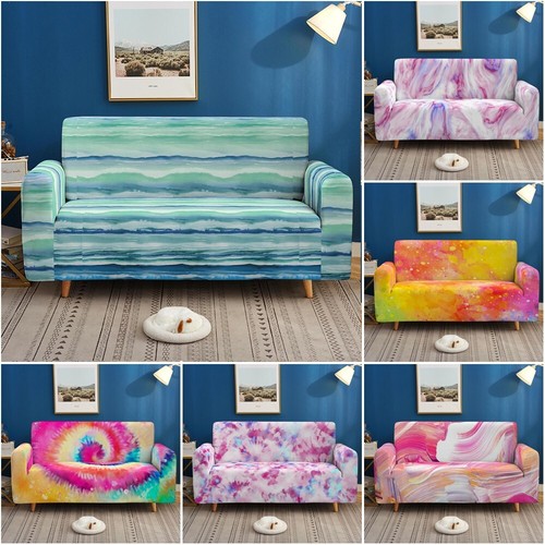 Colorful marbled sofa cover - colorful,