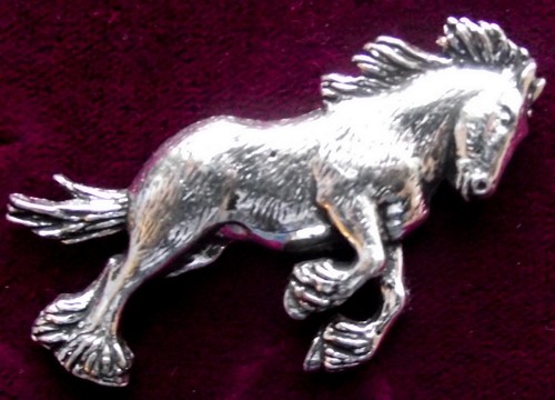 Pewter shire clydesdale - clydesdale, heavy