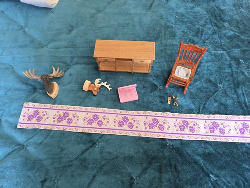 Dolls house stag heads - house, x