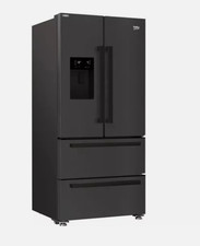 BEKO Pro HarvestFresh GNE460520DVPZ Fridge Freezer - Black Steel