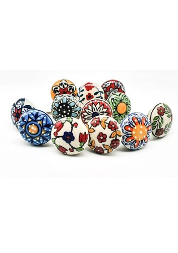 Colour flower knobs vintage - colour,