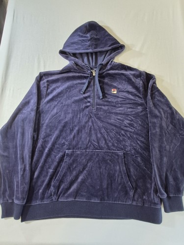 Fila quarter zip hoodie blue - quarter,