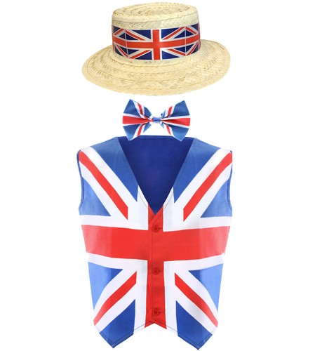 Union jack waistcoat hat - waistcoat,