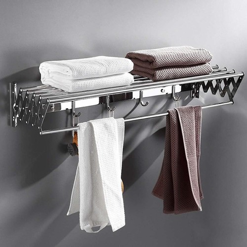 Wall mounted clothes - mounted, rail