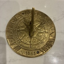 Sundial, Solid Brass Sundial, 